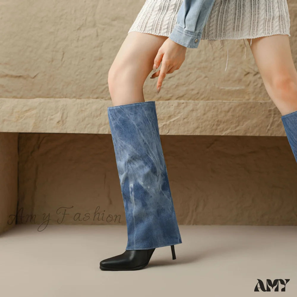 Pointed Toe Thin Heel Over-Knee High Fashion Long Boots Autumn Winter 2024 Women’s Shoes