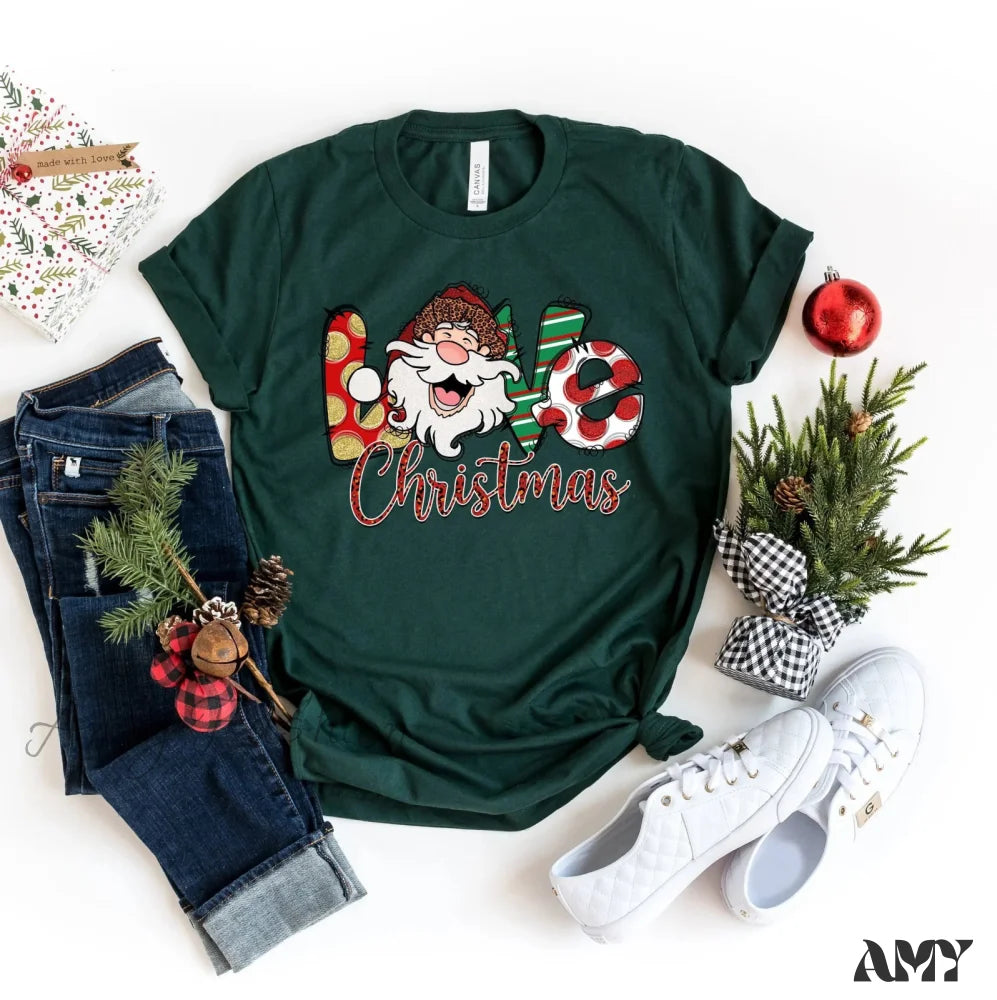 Retro Farm Girl Casual Christmas Hoodie Green / S