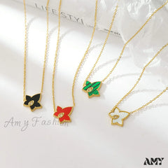 Retro Personalized Pentagonal Heart Clavicle Necklace