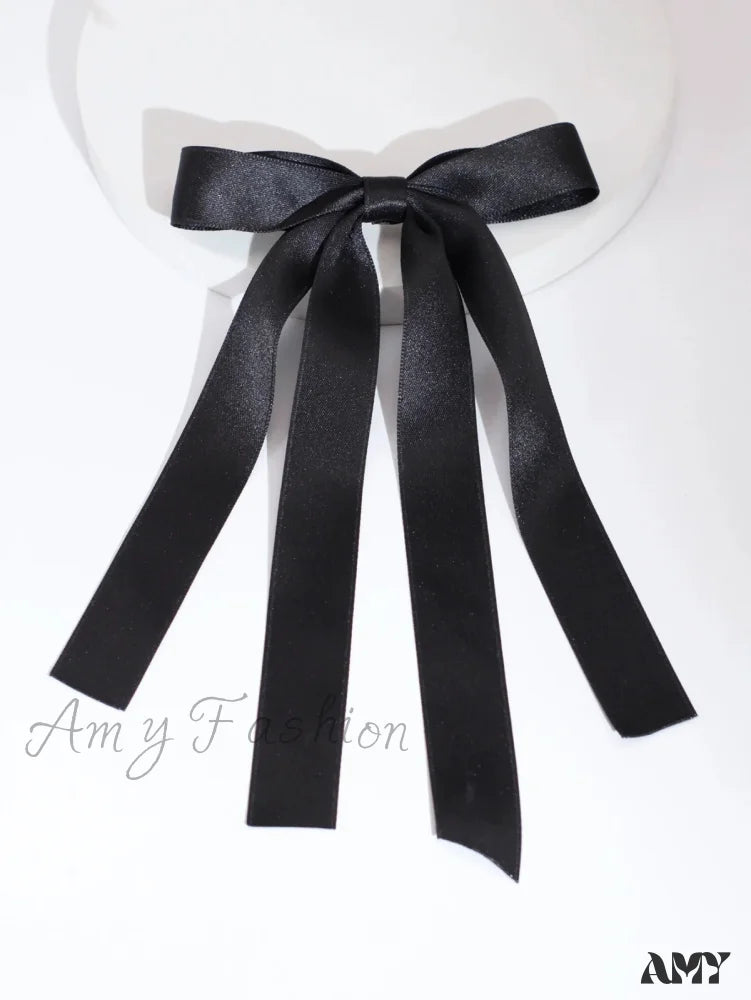 Ribbon Back Head Christmas Hair Accessory For Ladies Black