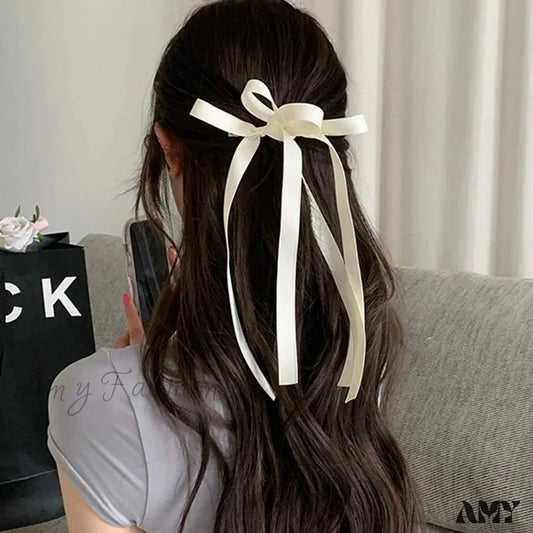 Ribbon Back Head Headdress - Christmas Hair Accessory Beige