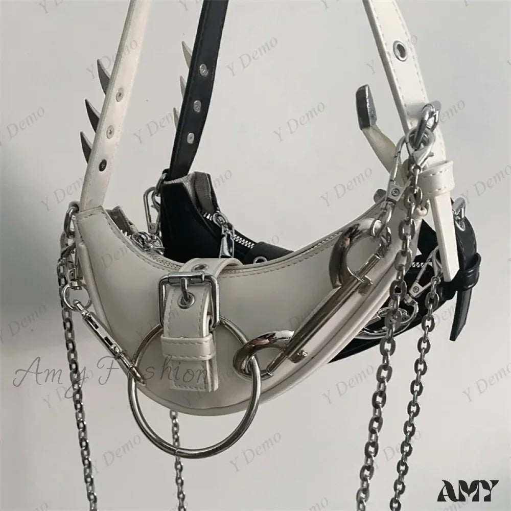 Rock Rivets Shoulder Metal Gothic Buckles Bag Crossbody Sparks Punk