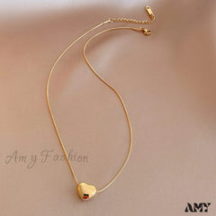 Romantic Mini Heart Pendant Necklaces Gold