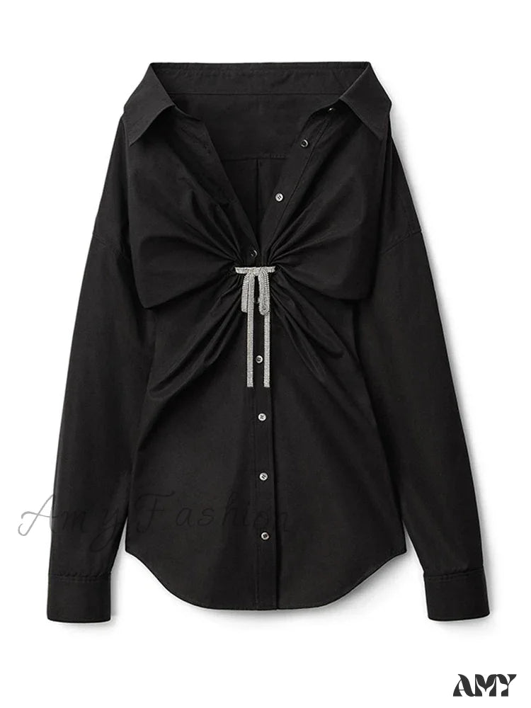 Sexy High Waist Spliced Slimming Lapel Long Sleeve Chains Patchwork Mini Dress Fashion New Blazer