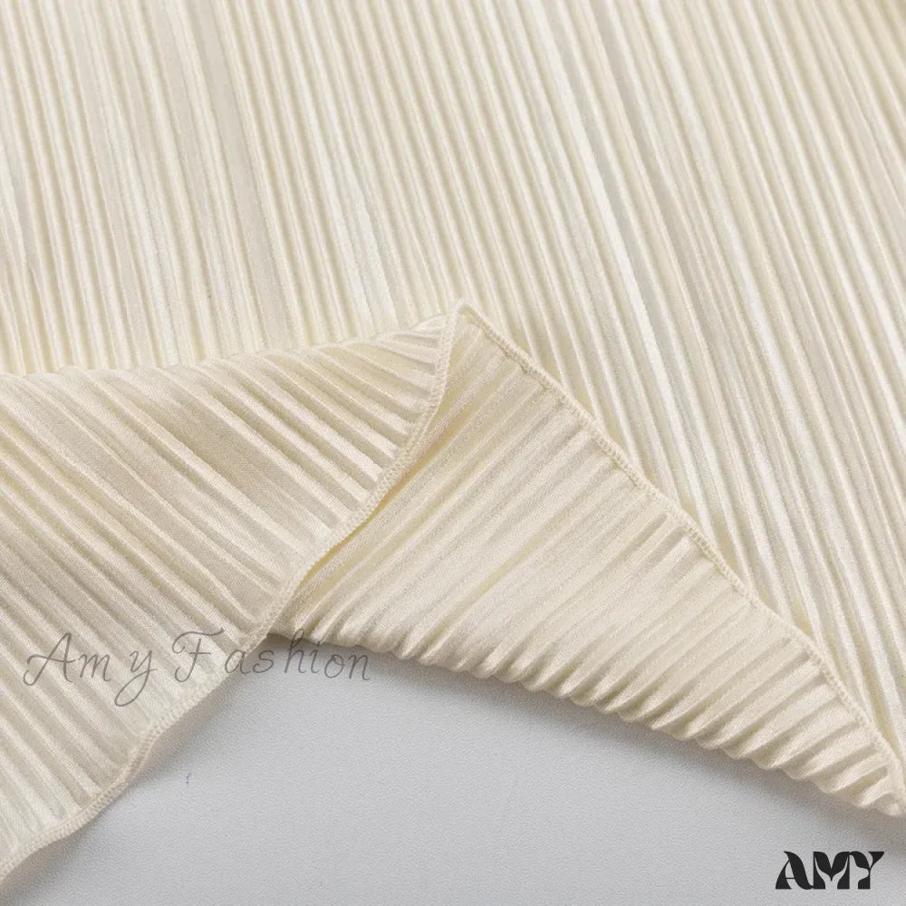 Sexy White Lace-Up Summer Autumn Long Sleeve Pleated Blouse