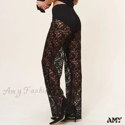 Sheer Pants Transparent Halloween Sexy Lace