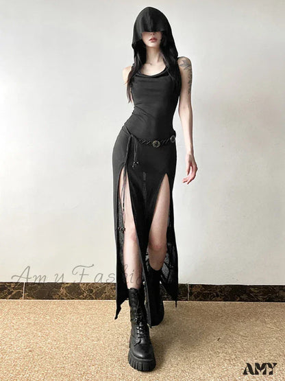 Shoulder Dress Sleeve Split Neck Long Stretch Ruffles French Off Elegant Slash Chic Gothic Slim