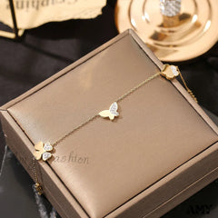 Simple Design Four-Leave Clover Butterfly Bracelet