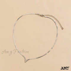 Simple Men’s Jewelry Creative V-Shaped Necklace