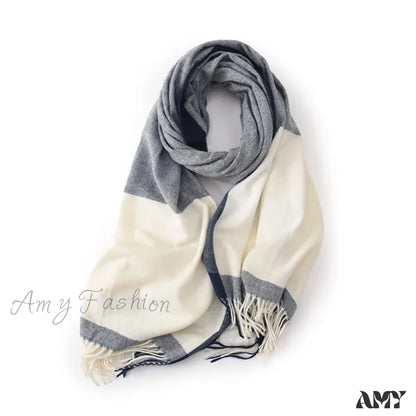 Soft Exotic Turkish Tassel Hijab Scarf - Multifunctional And Versatile Striped Design Grey