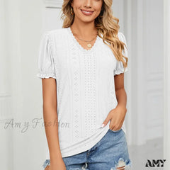 Solid Casual Loose Fashion Summer Vintage Oversized Elegant Female Tops Blouses