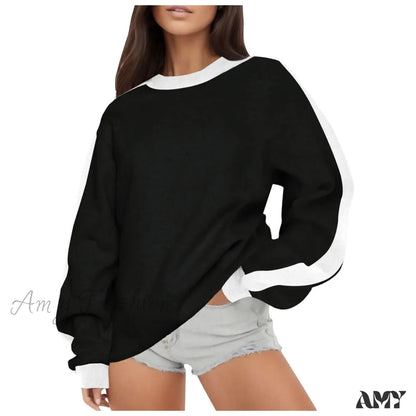 Solid Comfortable Cozy Trendy Stylish Elegant Chic Hoodies Black / S