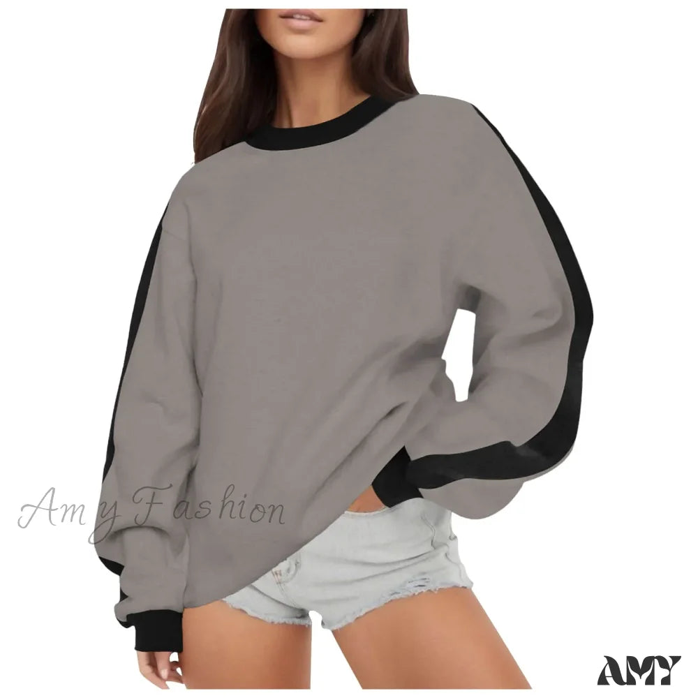 Solid Comfortable Cozy Trendy Stylish Elegant Chic Hoodies Dark Gray / S