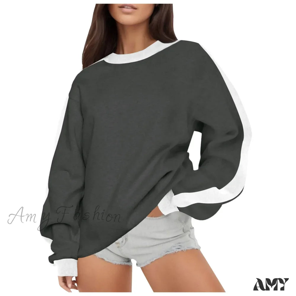 Solid Comfortable Cozy Trendy Stylish Elegant Chic Hoodies Grey / S