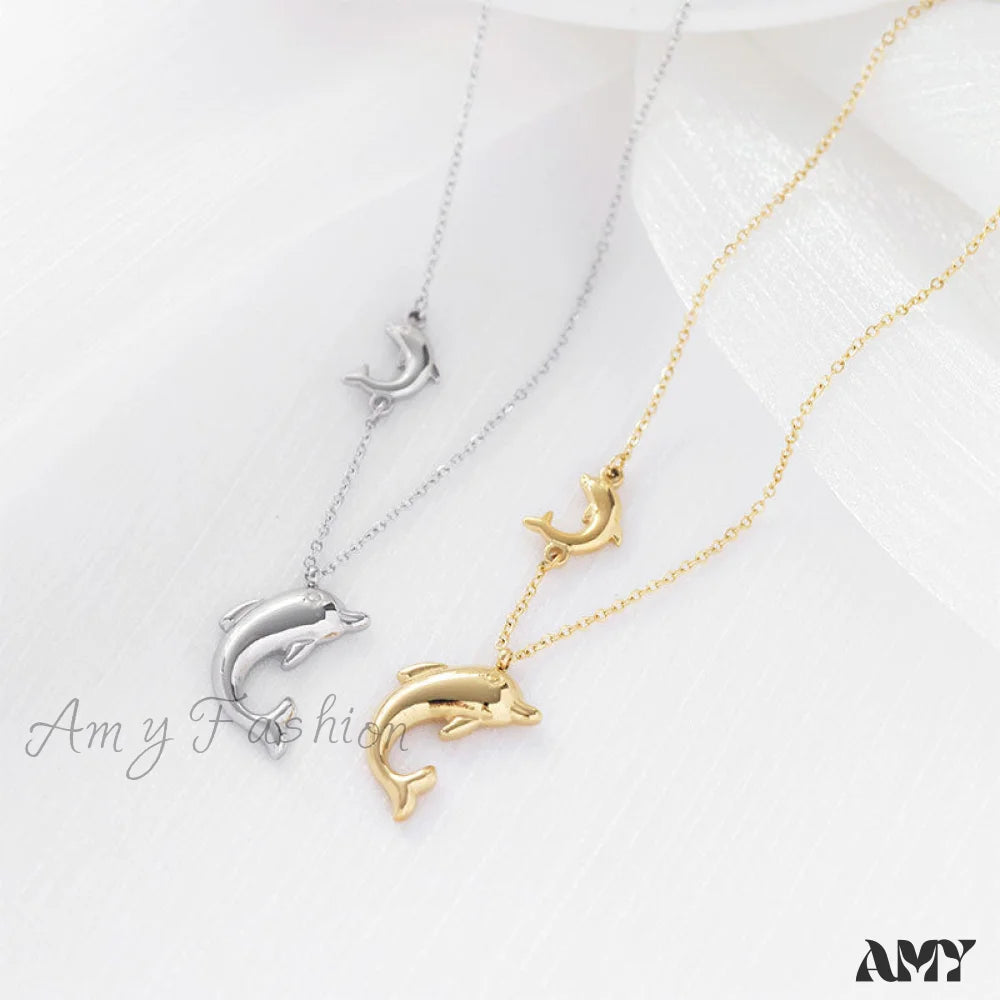 Stainless Steel Dolphin Necklaces