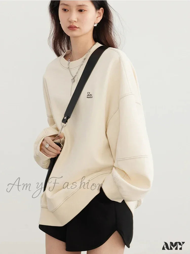 Streetwear Casual Loose Comfortable Trendy Chic Cozy Elegant Hoodies Apricot / S