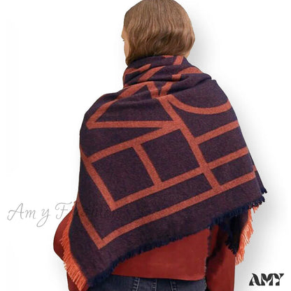 Stylish Autumn Winter Warm Double-Sided Cozy Popular Plaid Faux Cashmere Scarf