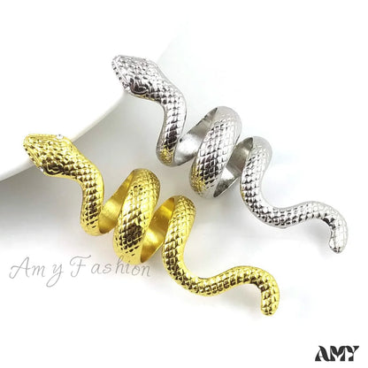 Stylish Exaggerated Metal Snake Ring