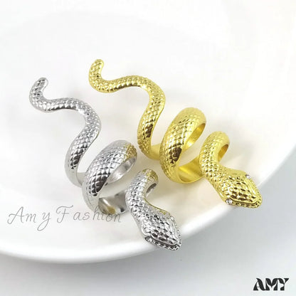 Stylish Exaggerated Metal Snake Ring