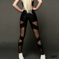 Summer Breathable Fitness Mesh Patchwork Quick Dry Casual Slim Leggings