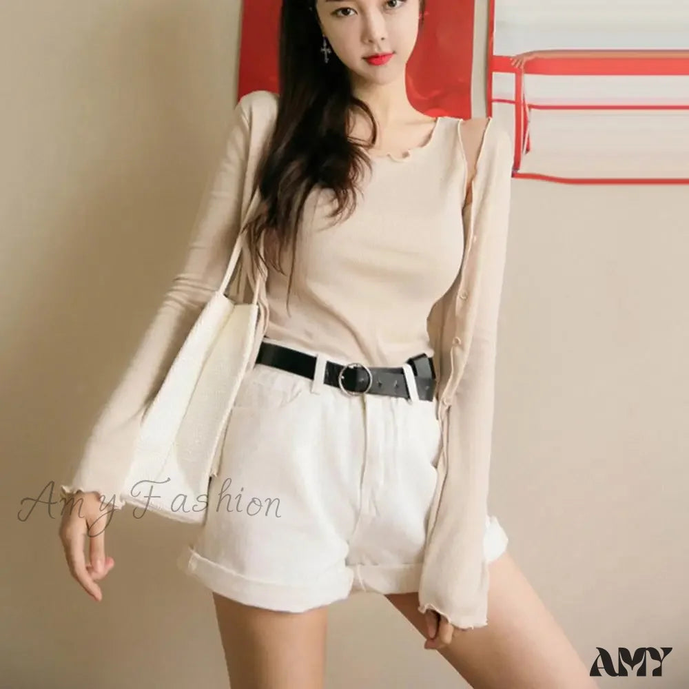 Summer High Casual Classic Vintage Curled Female Ladies Short