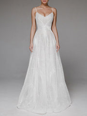 Elegant Sexy Sling Embroidered Evening Dress