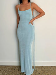 Lace Up Slim Dress