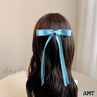 Sweet Solid Color Head Bow Headdress - Christmas Hair Accessory