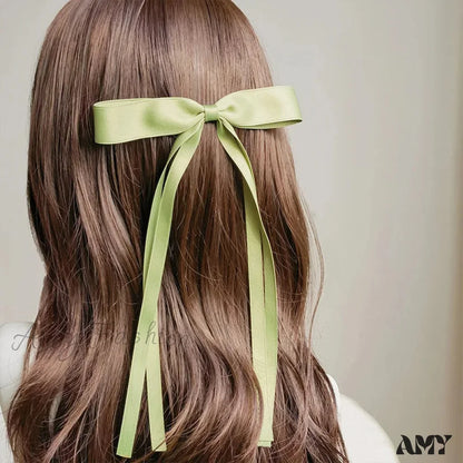 Sweet Solid Color Head Bow Headdress - Christmas Hair Accessory