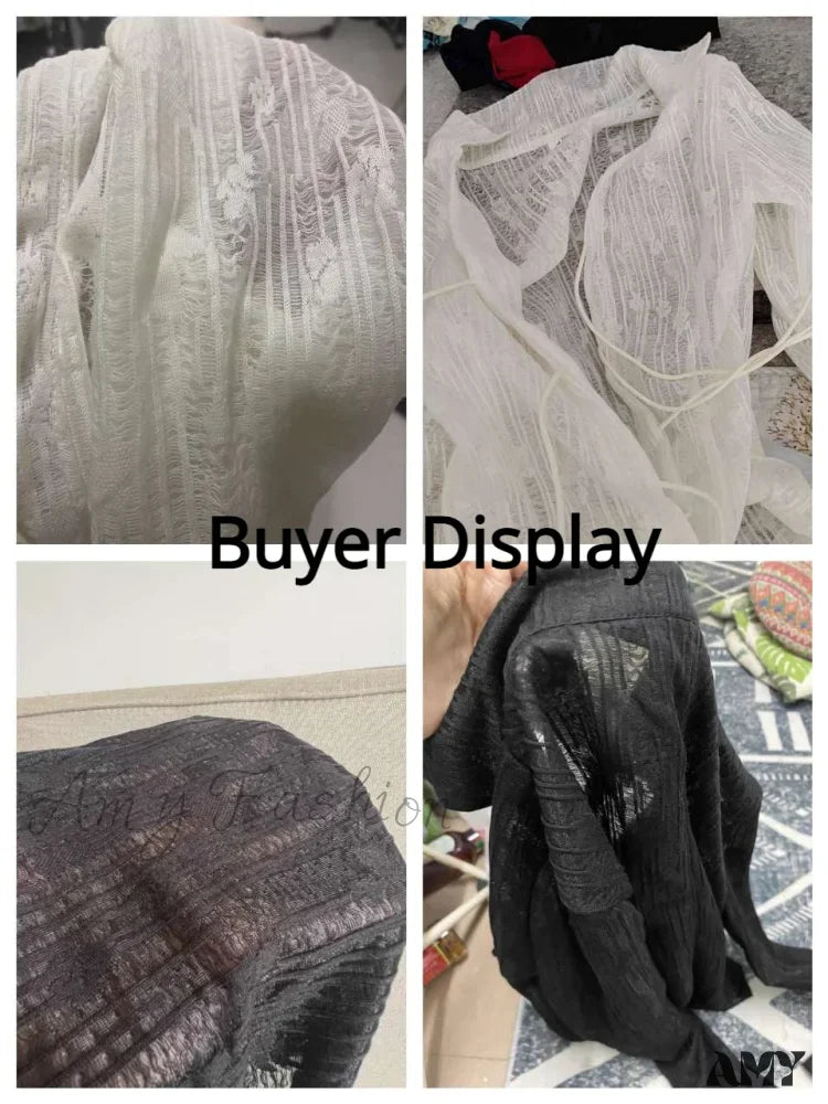 Transparent Lace Harajuku Long Sleeve See Through Goth Blouse