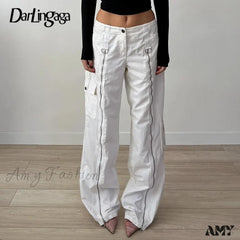 Trendy Functional Modern Sleek Casual Chic Stylish Practical Comfortable Jean White / S