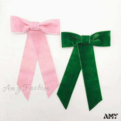 Velvet Ribbon Top Clip - Christmas Hair Accessory For Women