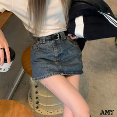 Vintage Korean High Waisted Slim Wrap Sexy Hot Streetwear Skirt