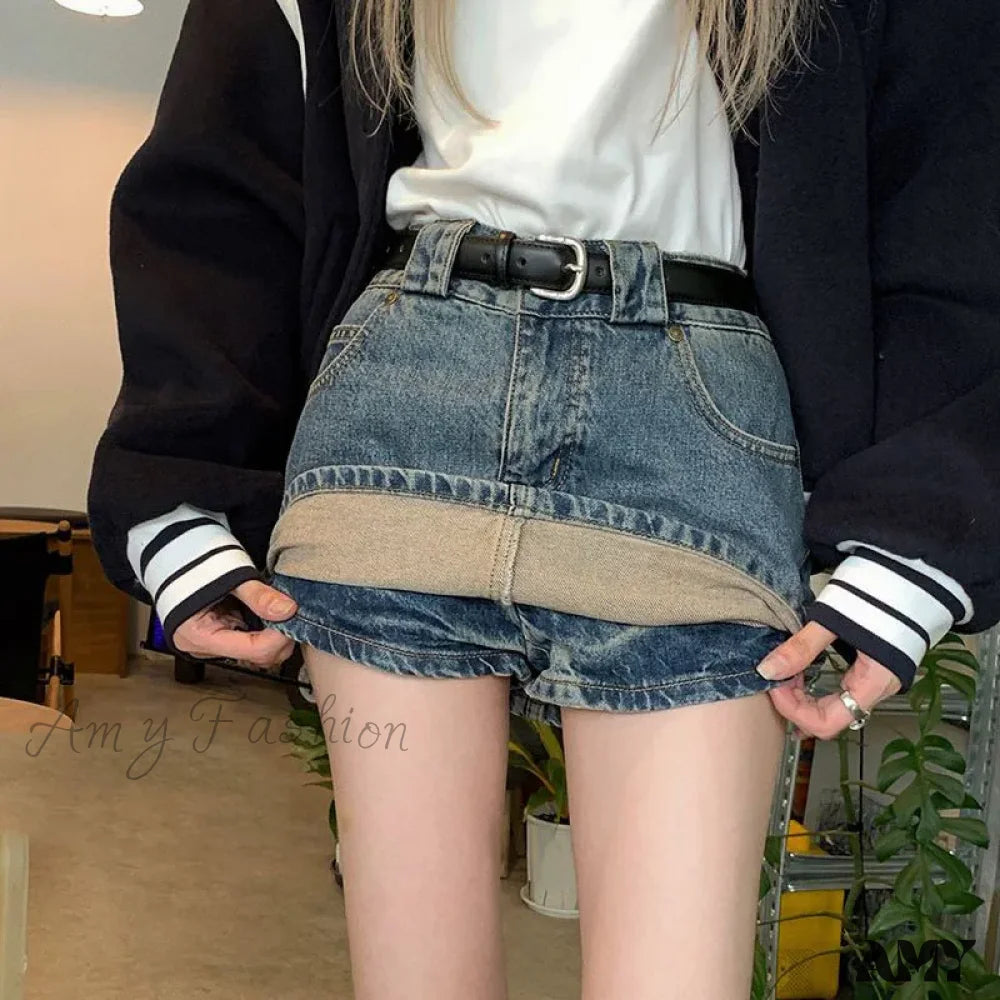 Vintage Korean High Waisted Slim Wrap Sexy Hot Streetwear Skirt