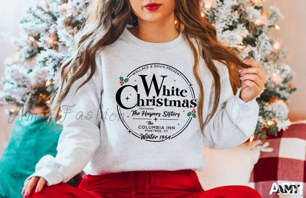 White Unisex Vintage Christmas Hoodie White / S