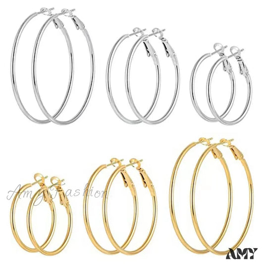 Wholesale Stainless Steel Multiple Sizes Hoop Earrings