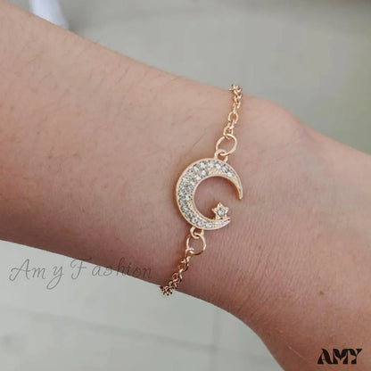 Women Creative Star Moon Pattern Bracelet