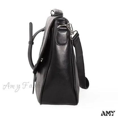 Women鈥檚 Mini Charming Quality Shoulder High Black Leather Fashion Cat Luxury Crossbody Bag