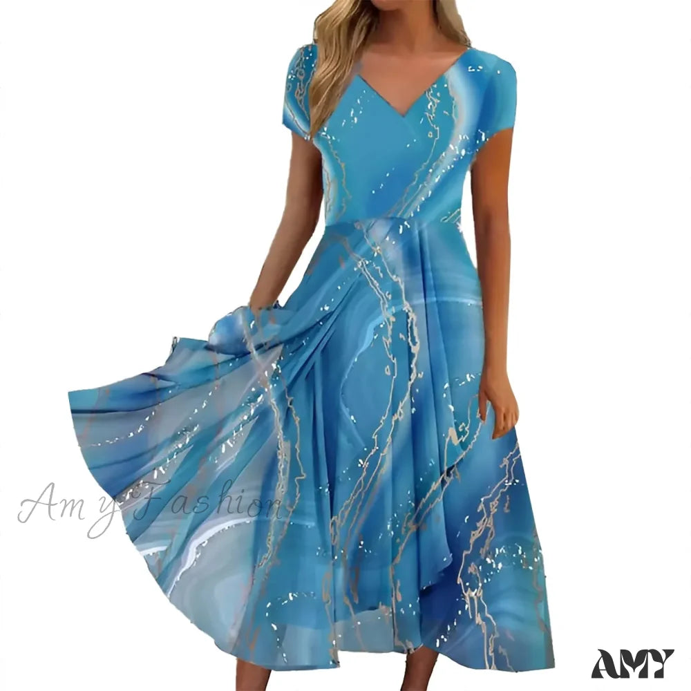 Women’s Long Chiffon Stitching Lace Female Bridesmaids Elegant Maxi Pure Color Round Neck