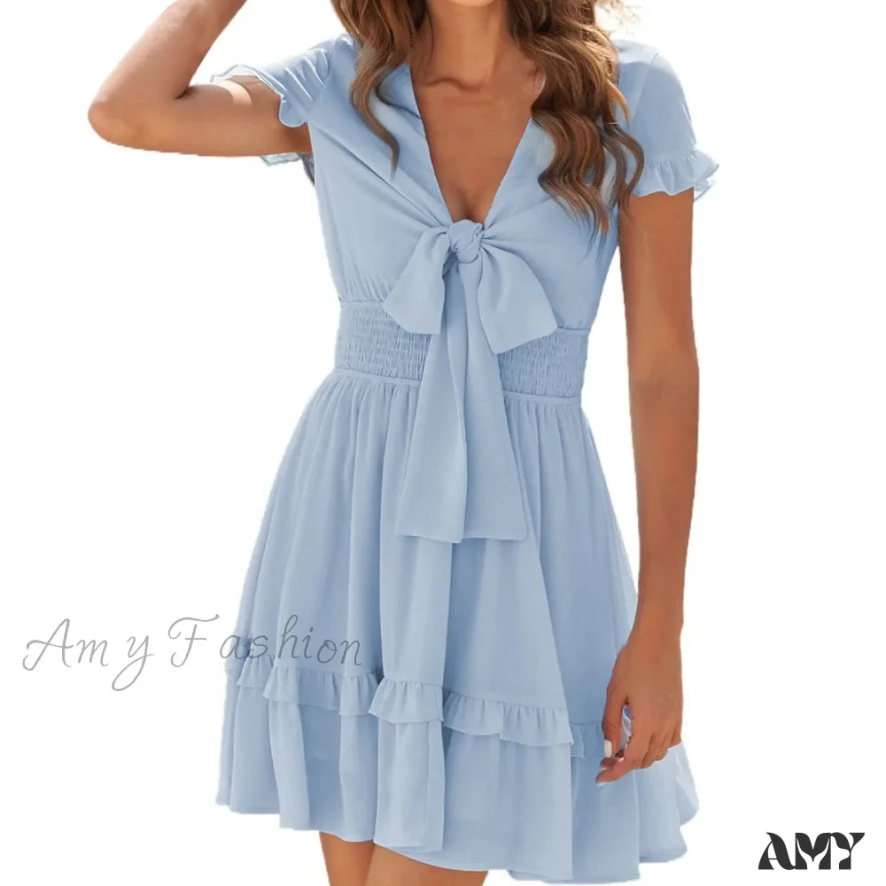 Women’s Long Silk Like Tie Back 2 Piece Set Casual And Sexy Wear Fall Cotton Sleeve Pajamas Dress