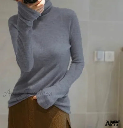 Worsted Micro Transparent Cashmere Women’s Slim Wool Base Knitting Elegant Stylish Autumn Winter