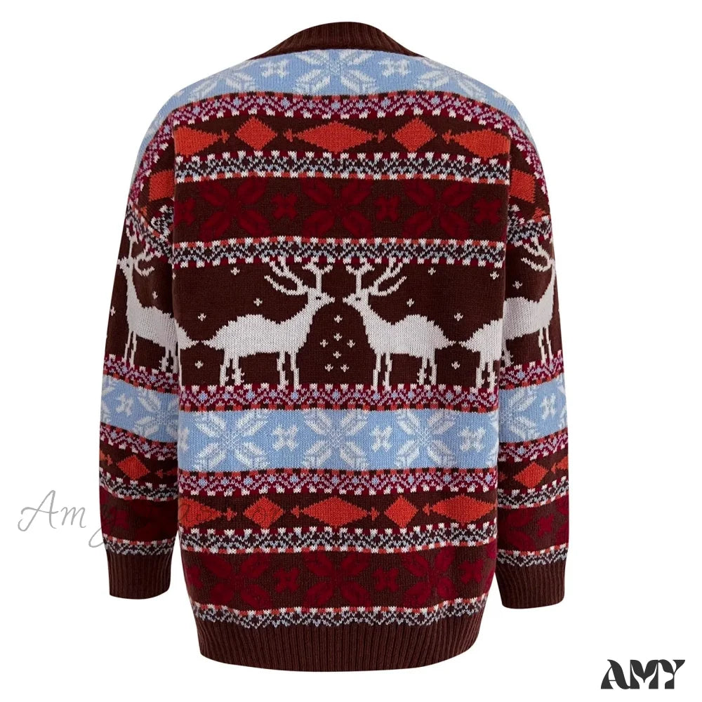 Y2K Oversized Full Sleeve Thicken Winter Christmas Sweater