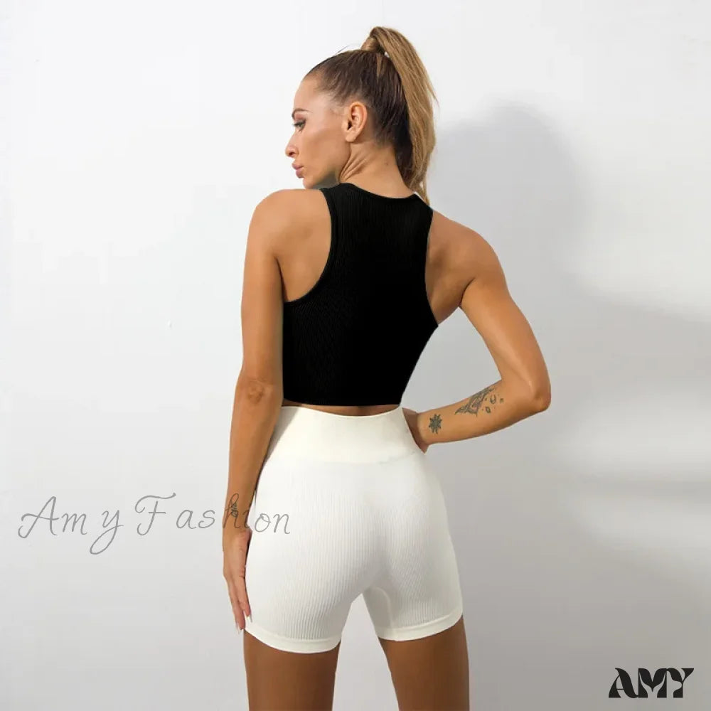 Y2K Solid Color Corset O-Neck Summer Clothes Crop Top