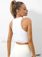 Y2K Solid Color Corset O-Neck Summer Clothes Crop Top