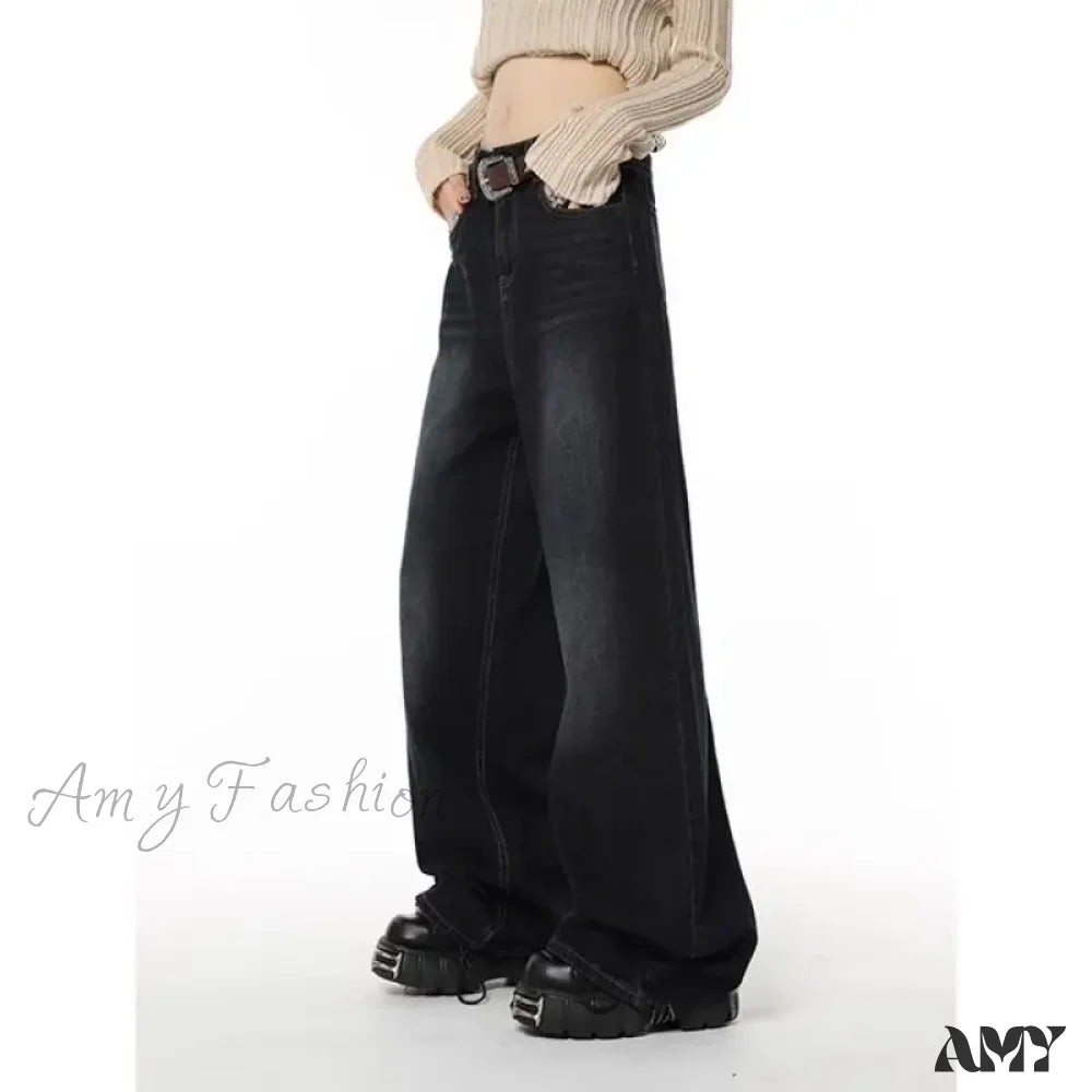 Y2K Vintage High Waist Harajuku Loose Wide Leg Grunge Oversized Jeans