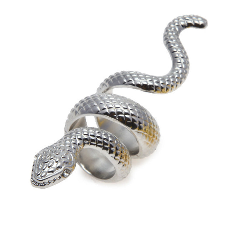 Stylish Exaggerated Metal Snake Ring