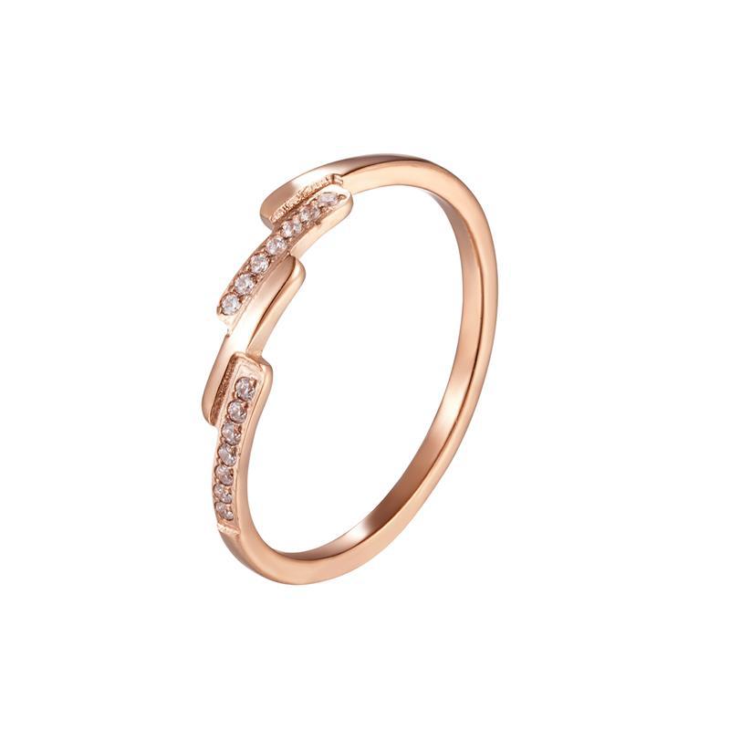 Korean Style Titanium Steel Diamond Ring