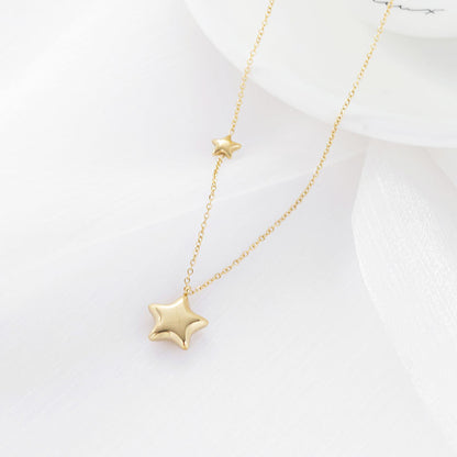 Five-pointed Star Stainless Steel Clavicle Necklace