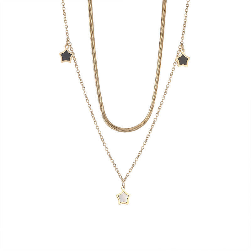 14K Five-pointed Star Shell Pendant Necklaces