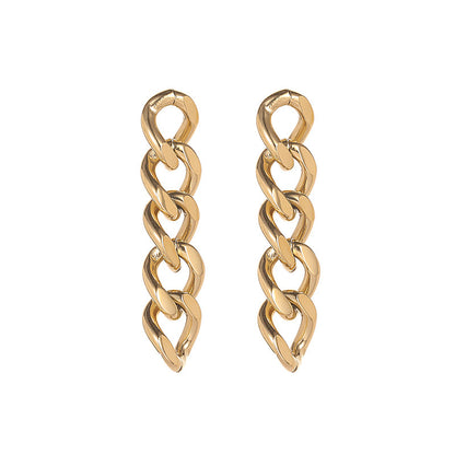Minimalist Simple Chain Pendant Earrings